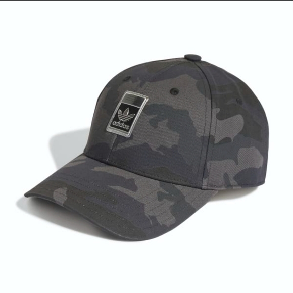 Adidas NWOT Unisex Black & Grey Camo Baseball Cap - Picture 1 of 6
